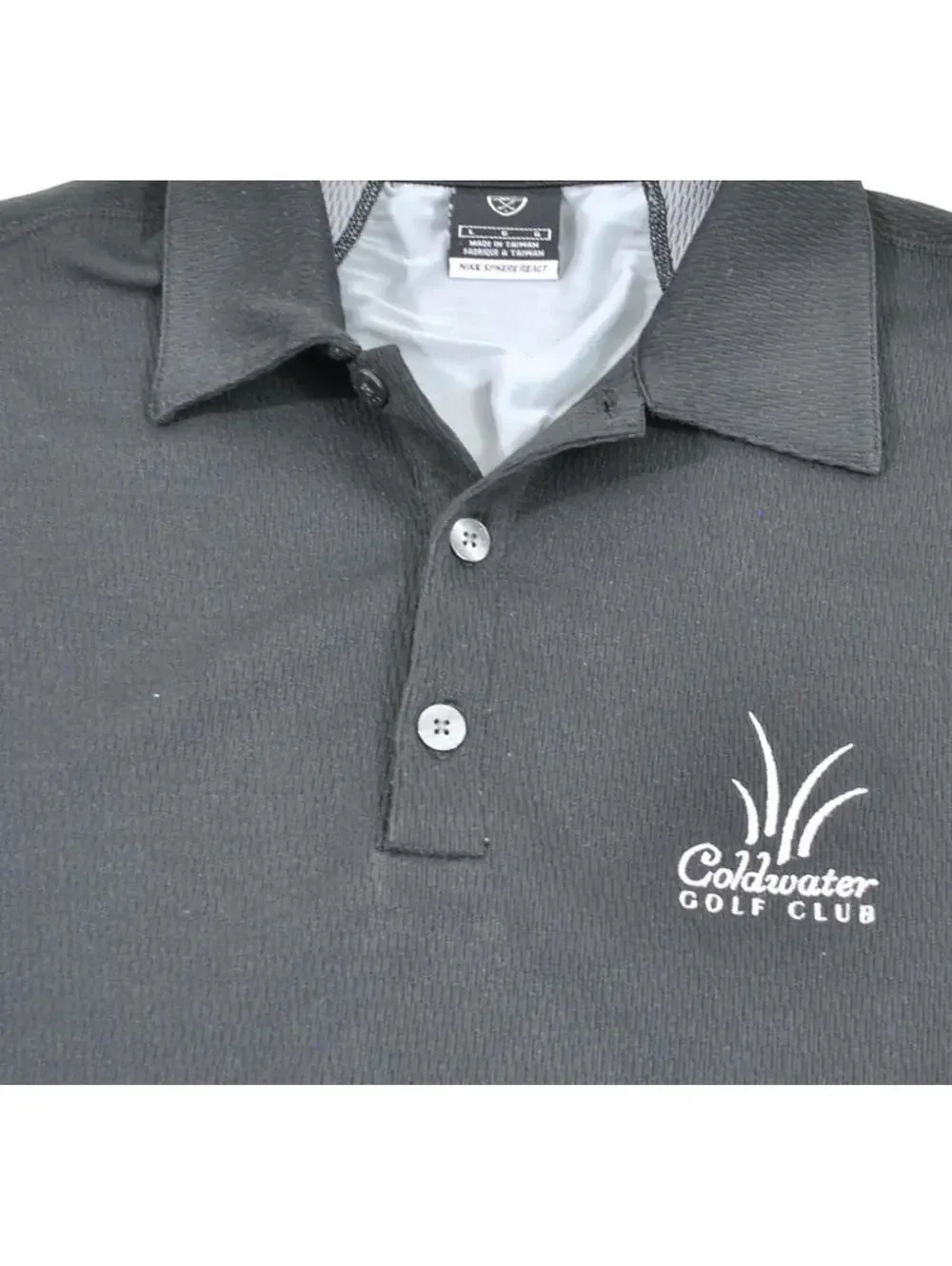 Vintage Coldwater Golf Club Country Course Blacl Nike Polo Size Large